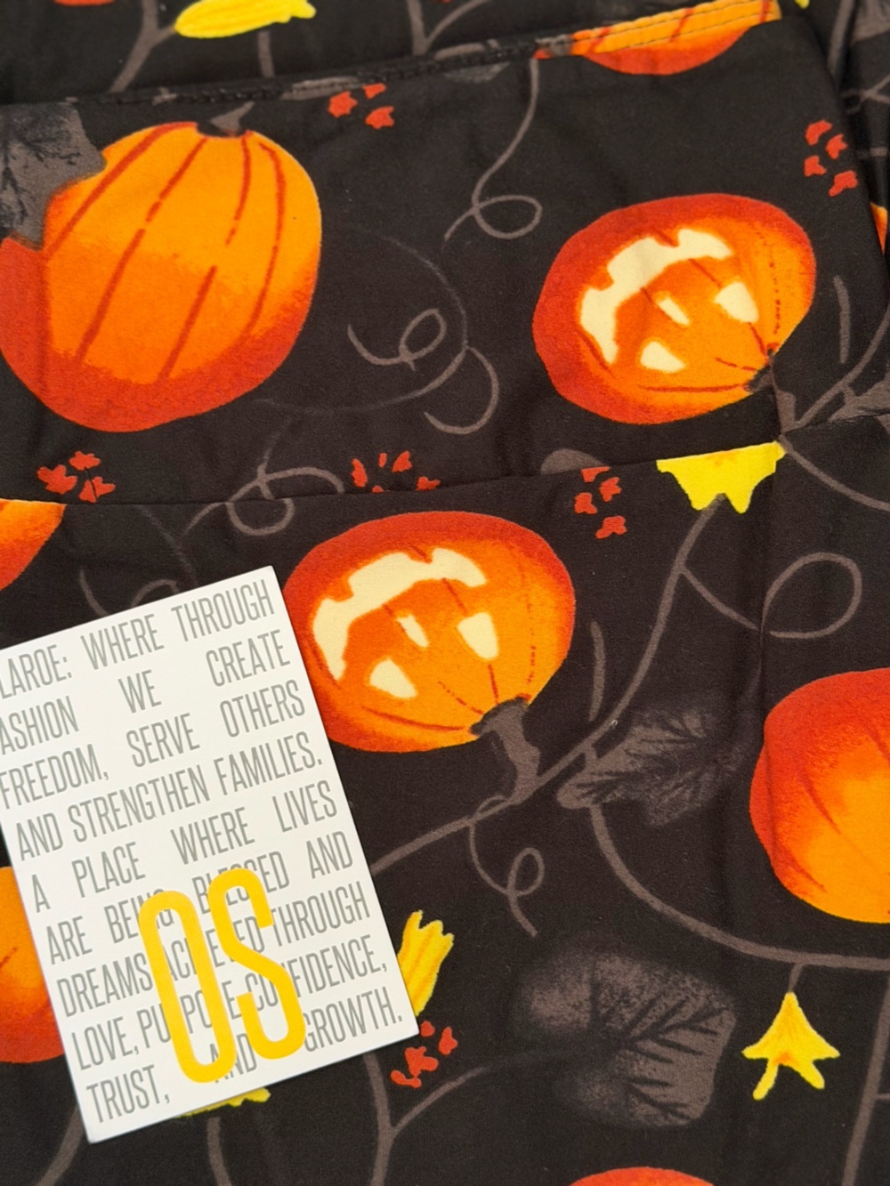 Womens Halloween Pumpkin Leggings - Orange and Black